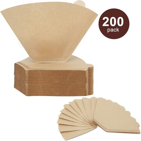 Coffee Filters 4 Cone Paper, 100 Count Unbleached-Disposable Pour Over Coffee Filter for Drip Coffee Maker, Coffee Paper Filters 8-12 Cup, Cone Coffee Filters 04 in Saudi Arabia