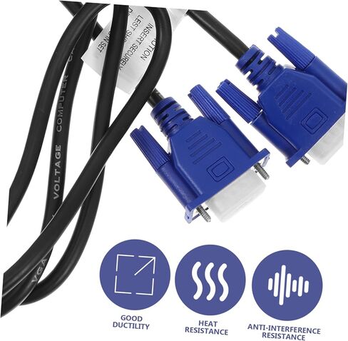 Artibetter 2pcs VGA كابل لجهاز الكمبيوتر المحمول مراقبة شاشة الشاشة مادة PE in Kuwait