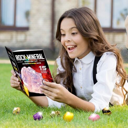 مجموعة العلوم من XXTOYS لحجر الصخور مجموعة العلوم الجيولوجية لعينات الأطفال هدايا هدايا تتضمن 15 قطعة مكبرة in Saudi Arabia