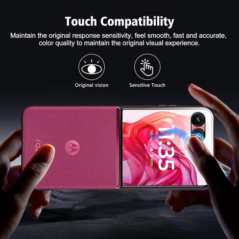 3 حزمة ل Motorola Moto Razr Plus 2024/Motorola Moto Razr+ 2024 شاشة واقي حماية الزجاج مقاوم 9H صلابة ، مقاومة للخدش ، ودية للحالة in Kuwait
