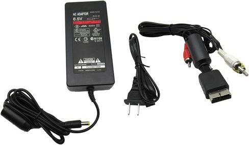 مزود طاقة محول AC 8.5V SCPH-70100 +AV كابل ل PS2 PS2 Slim PlayStation 2 PS2 in Saudi Arabia