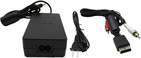 مزود طاقة محول AC 8.5V SCPH-70100 +AV كابل ل PS2 PS2 Slim PlayStation 2 PS2 in Saudi Arabia