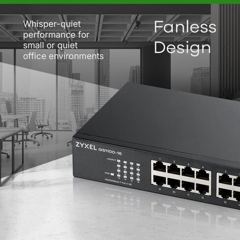 Zyxel 16 Port Network Ethernet Switch | Unmanaged Gigabit | GS1100-16 in Kuwait