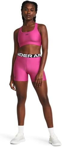 شورت متوسط ​​الطول من Under Armour HeatGear Authentics أسود/أبيض XS (الولايات المتحدة 0-2) in Saudi Arabia