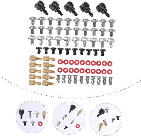 Amosfun 1Set Computer Screw Kit Reusable Countersunk Head Screws for Computer Repair Including Thumb Screws Standoffs and Fan Screws for Hard Drives and Cases in Saudi Arabia