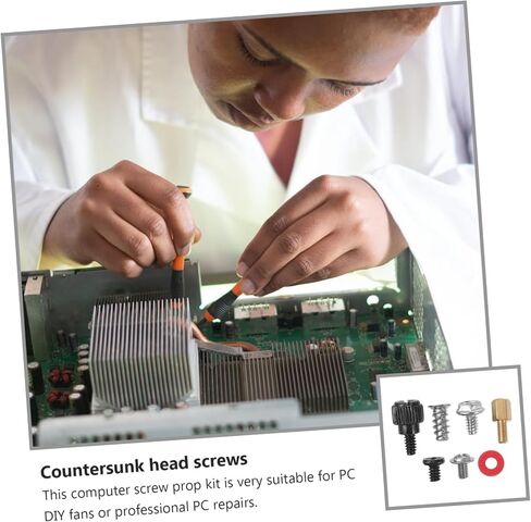 Amosfun 1Set Computer Screw Kit Reusable Countersunk Head Screws for Computer Repair Including Thumb Screws Standoffs and Fan Screws for Hard Drives and Cases in Saudi Arabia