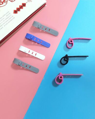 25-Piece Silicone Cable Ties Set, Reusable High-Elasticity Cord Ties for Charging Cord Organizer, Phone Chargers, and Earphones - Ideal for Home & Office in Saudi Arabia