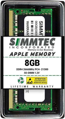 Simmtec 16GB RAM For Apple IMAC 2019 & 2020 ، MAC MINI 2018 & 2020 | DDR4 2666MHz SODIMM PC4-21300 1.2V 260-PIN SO-DIMM MEMORDY MEDULE in Kuwait
