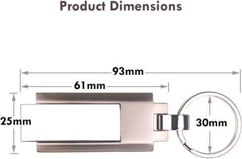 Custom Metal Rotating USB Flash Drive Keychain Memory Stick Engraved Free 16GB in Saudi Arabia