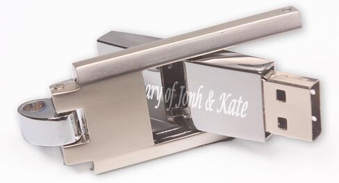 Custom Metal Rotating USB Flash Drive Keychain Memory Stick Engraved Free 16GB in Saudi Arabia