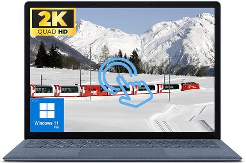 Microsoft Surface Laptop 4-13.5in (2256 × 1504) جهاز كمبيوتر محمول شاشة تعمل باللمس - AMD Ryzen 5 Surface Edition - RAM 16GB ، 256GB SSD - لوحة مفاتيح الإضاءة الخلفية - Windows 11 Pro (متجدد) in Kuwait