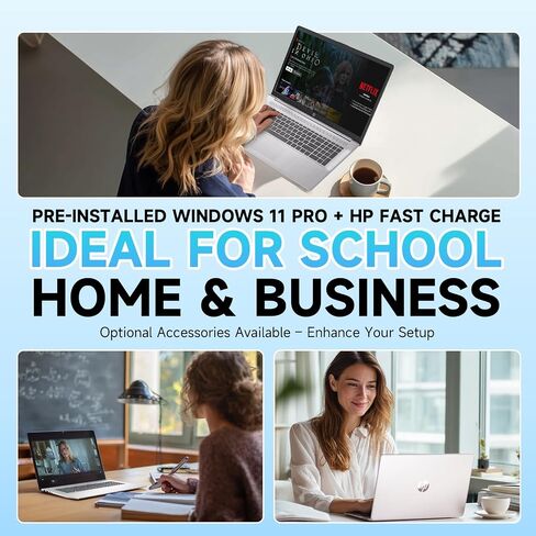 HP 17.3 جهاز كمبيوتر محمول من الشاشة التي تعمل باللمس للأعمال التجارية والطالب-17.3 HD + 250-nits عرض • AMD Ryzen 5 7530U • 64GB RAM + 2TB SSD • Windows 11 Pro in Saudi Arabia