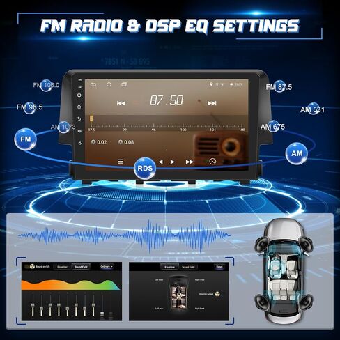 Android Car Stereo 2016 2017 2018 2019 2020 2021 Honda Civic Radio Apple Carplay Android Auto Auto 9 بوصة شاشة تعمل باللمس لشاشة Civic Car مع GPS Navigation Bluetooth 5G WiFi Camera Camera SWC SWC in Saudi Arabia