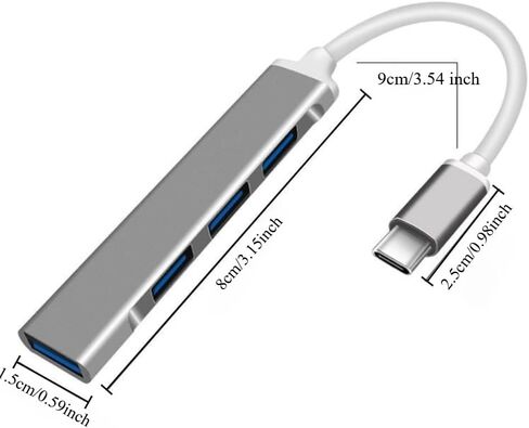 STYPE-C HUB PORTING: Expander USB Port-Type-C 3.0 HUB USB Dongle Multiport للكمبيوتر المحمول (4-PORT) in Saudi Arabia