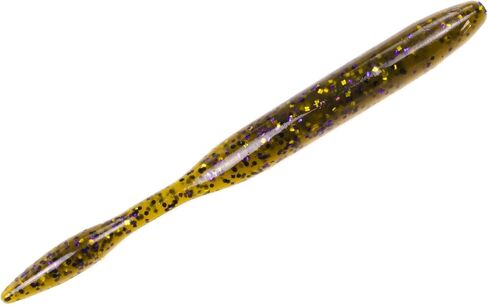 Strike King KVD Dream Shot Fishing Lure, Soft Plastic Worm, Hinged Tail Section, Coffee Scent, Salt Impregnated, Open Pour Technology in Saudi Arabia