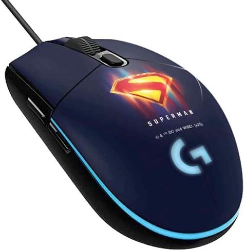 Skinit Secal Skin Other Gonting متوافق مع G203 Prodigy RGB Wired Gaming Mouse - Superman 2025 Classic Superman Shield Design in Kuwait