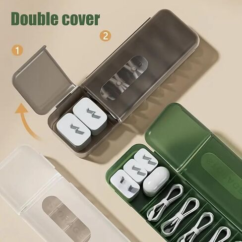 Cable Organizer Storage Box, Desktop Cable Management Box with Switch, Power Cord Organizer for Office, Home,Desk Accessories Storage Stationery Supplies（Green） in Saudi Arabia