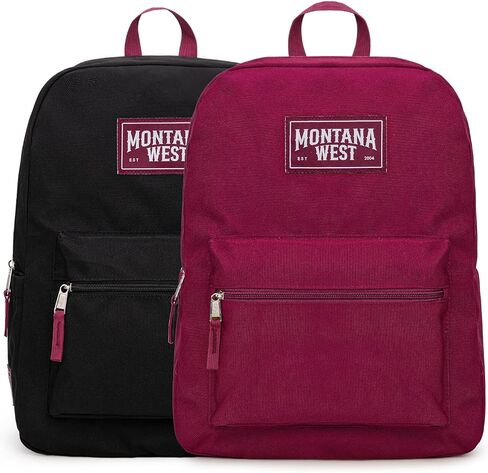 Montana West 2 PCS حقائب الظهر اليومية للنساء رجال خفيفة الوزن الكلية حقيبة الكتب الكتب الظهر غير الرسمية على الظهر للتنقل والسفر in Saudi Arabia