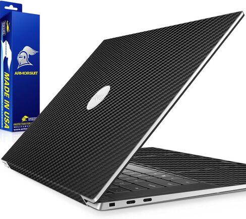 Armorsuit Militaryshield Black Carbon Carbon Skin Wrap for Dell XPS 15 9500/9510/9520/9530 in Saudi Arabia