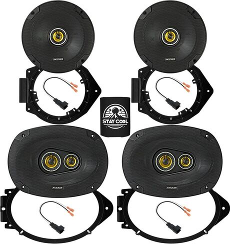 KICKER Speakers 6.5 & 6X9 inch for GMC Canyon (Ext) 2015-2024 Upgrade Kit - 2 Pairs of CS Series with Adapters and Harness, Car Audio Front & Rear Door Speaker CSC65, 46CSC654 & CSC693, 46CSC6934 in Saudi Arabia