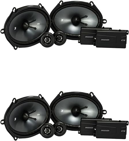 KICKER CSS68 6x8-INCH (160x200mm) Component System with .75-INCH (20mm) Tweeter, Bundle in Saudi Arabia