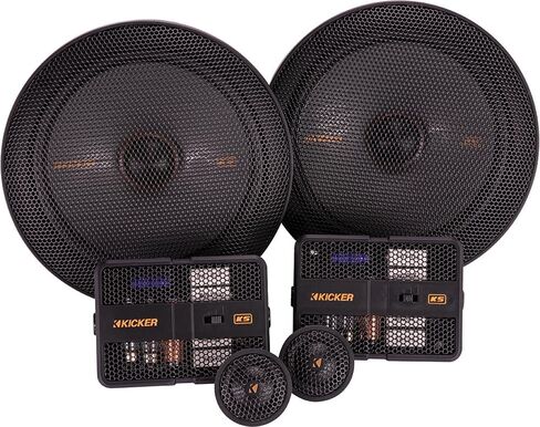 KICKER Speakers 6.75 inch for Jeep Wrangler JK 2018 Upgrade Kit - 2 Pairs of KS Series with Adapters and Harness, Car Audio Front Dash and Rear Overhead KSS670, 51KSS6704 & KSC670, 51KSC6704 in Saudi Arabia
