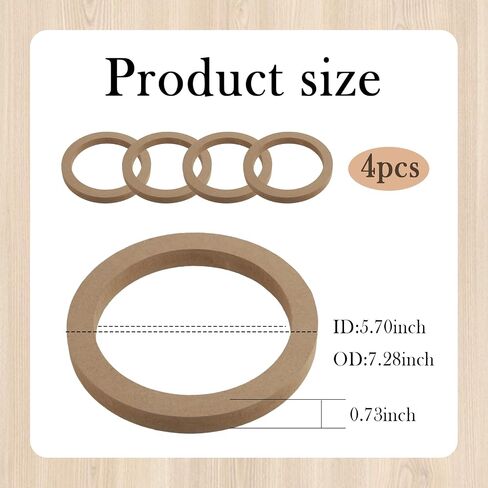 4pcs 6.5 مكبر صوت فاصل للأخشاب ، محول مكبر صوت الأبواب العملي لتوفير تأثيرات رهيبة الاهتزاز ، وملحقات السيارات الأساسية ، محول مكبرات الصوت 6.5 بوصة سيارات سيارات in Kuwait