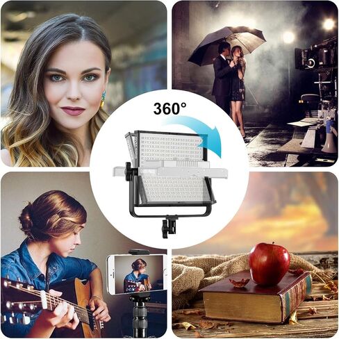 GVM 50RS RGB LED Video Light, 50W Video Lighting Kit with APP Control, 360°Full Color Led Panel Light for Gaming, Streaming, Youtube, Webex, Broadcasting, Web Conference, Aluminum Alloy Shell, CRI 97 in Saudi Arabia