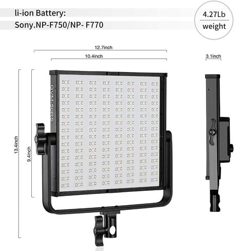 GVM 50RS RGB LED Video Light, 50W Video Lighting Kit with APP Control, 360°Full Color Led Panel Light for Gaming, Streaming, Youtube, Webex, Broadcasting, Web Conference, Aluminum Alloy Shell, CRI 97 in Saudi Arabia