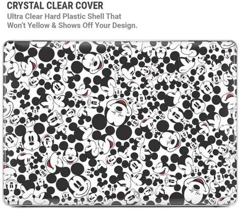 Skinit Laptop Case Plus Skin Compatible with MacBook Air 15in (2023) - Officially Licensed Disney Mickey Mouse Face Pattern Design in Saudi Arabia