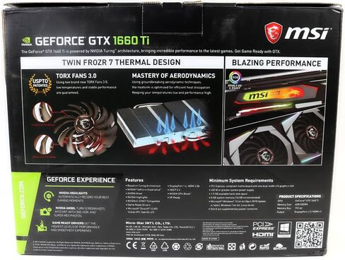 MSI Gaming GeForce GTX 1660 Ti 192-bit HDMI/DP 6GB GDRR6 HDCP Support DirectX 12 Dual Fan VR Ready OC Graphics Card (GTX 1660 TI Gaming X 6G) (Renewed) in Saudi Arabia