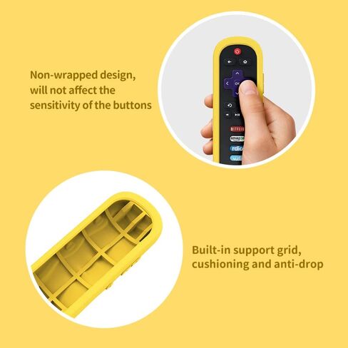 Remote Case for Roku Smart TV RC280 RC282 URC280J XRC280J Remote Control Universal Replacement Lightweight Silicone Case Cover Sleeve Skin with Lanyard for Roku TV Remote in Saudi Arabia