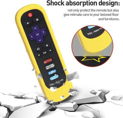 Remote Case for Roku Smart TV RC280 RC282 URC280J XRC280J Remote Control Universal Replacement Lightweight Silicone Case Cover Sleeve Skin with Lanyard for Roku TV Remote in Saudi Arabia