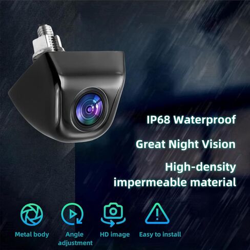 HD1080P خلفي عرض الكاميرا الاحتياطية ، 170 درجة بزاوية عريضة عالية الدقة الرؤية الليلية التوجيهية IP68K عكس الكاميرا المضادة للماء لسيارات سيارات سيارات سيارات بيك آب الحافلة in Kuwait