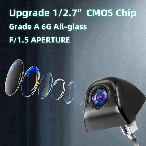 HD1080P خلفي عرض الكاميرا الاحتياطية ، 170 درجة بزاوية عريضة عالية الدقة الرؤية الليلية التوجيهية IP68K عكس الكاميرا المضادة للماء لسيارات سيارات سيارات سيارات بيك آب الحافلة in Kuwait
