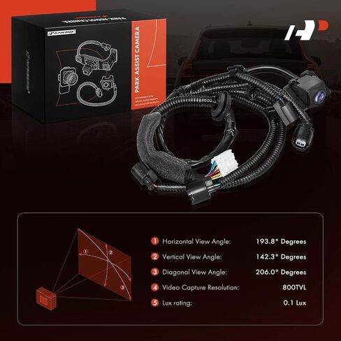 A-Premium Park Assist Camera Camera View Backup Backup Camera متوافقة مع طرز Acura المختارة-2014-2020 MDX Sport Utility-استبدل# 39530-TZ5-A11 in Kuwait