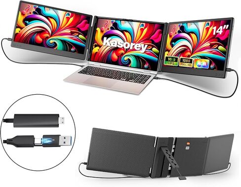 T2 pro Laptop Screen Extender Portable Monitor + H5-M Video Signal Conversion Cable in Saudi Arabia
