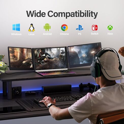 T2 pro Laptop Screen Extender Portable Monitor + H5-M Video Signal Conversion Cable in Saudi Arabia