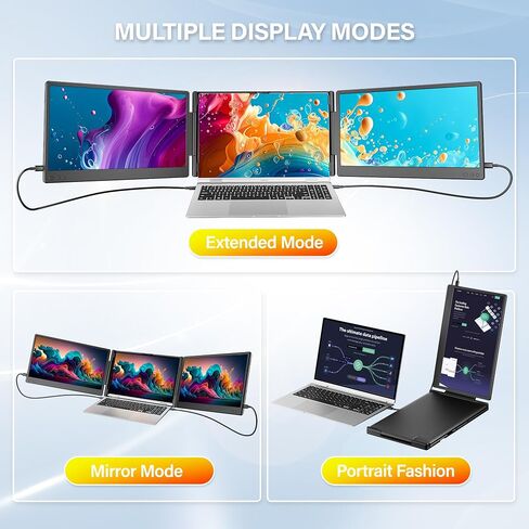 T2 pro Laptop Screen Extender Portable Monitor + H5-M Video Signal Conversion Cable in Saudi Arabia