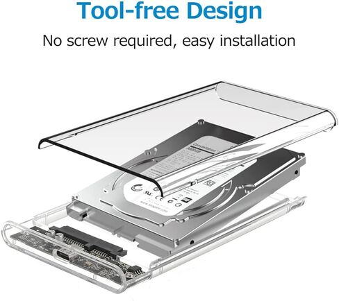 يونير 2.5 بوصة محرك الأقراص الثابتة الخارجية ، USB 3.1 إلى SATA III دبوس الصلبة الخارجي متوافق مع 2.5 بوصة HDD / SSD in Kuwait