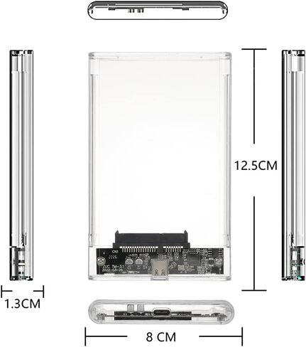 يونير 2.5 بوصة محرك الأقراص الثابتة الخارجية ، USB 3.1 إلى SATA III دبوس الصلبة الخارجي متوافق مع 2.5 بوصة HDD / SSD in Kuwait