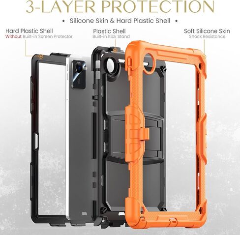 Tablet Travel Baby Case متوافق مع Tab Lenovo M11 TB-330FU/Lenovo Xiaoxin Pad 2024 TB-331FC ، ثلاثة في حالة مقاومة مقاومة للتساقط مقاومًا. in Kuwait