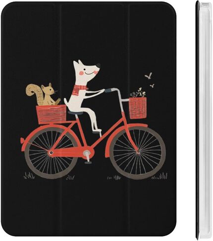 الكلب والسنجاب هي علبة أصدقاء مع حامل القلم رفيع الخفيفة الوزن Trifold حامل متوافق مع iPad Mini 4/5/6 Mini4/5 （7.9in） in Kuwait