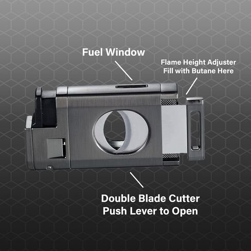 Fisol Lighcut Triple Torch Torch Flame أخف وزنا مع نقش حرة (Gunmetal) in Kuwait