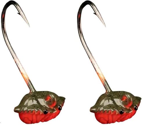 Lunker City Fishing Mr. Crabs Tog Blackfish Jig Sheepshead 1/2oz 3/4oz 1oz 1.5oz 2oz 3oz 4oz 2X Heavy Duty 3/0 4/0 Hook Football Head Lure, Made in The USA in Kuwait