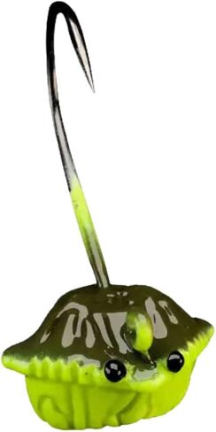 Lunker City Fishing Mr. Crabs Tog Blackfish Jig Sheepshead 1/2oz 3/4oz 1oz 1.5oz 2oz 3oz 4oz 2X Heavy Duty 3/0 4/0 Hook Football Head Lure, Made in The USA in Kuwait
