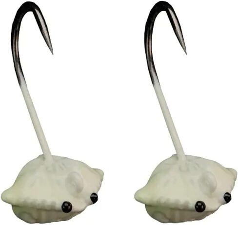 Lunker City Fishing Mr. Crabs Tog Blackfish Jig Sheepshead 1/2oz 3/4oz 1oz 1.5oz 2oz 3oz 4oz 2X Heavy Duty 3/0 4/0 Hook Football Head Lure, Made in The USA in Kuwait