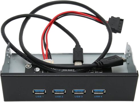 USB 3.2 Front Panel, 4 Ports 5.25inch Internal Optical Drive Front Panel USB Hub, up to 10Gbps, for 7/8/10/2003, for OS X Laptop, for Linux (Optical Drive 4USB TYPE E) in Saudi Arabia