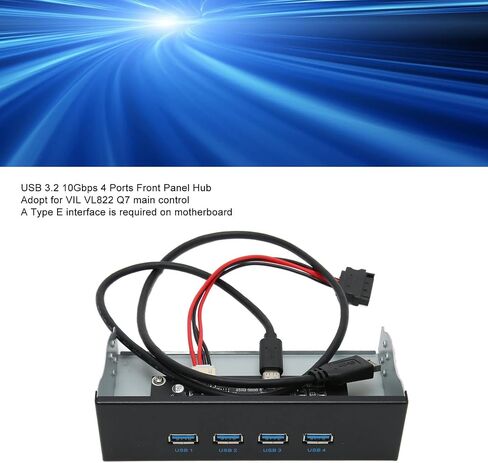 USB 3.2 Front Panel, 4 Ports 5.25inch Internal Optical Drive Front Panel USB Hub, up to 10Gbps, for 7/8/10/2003, for OS X Laptop, for Linux (Optical Drive 4USB TYPE E) in Saudi Arabia