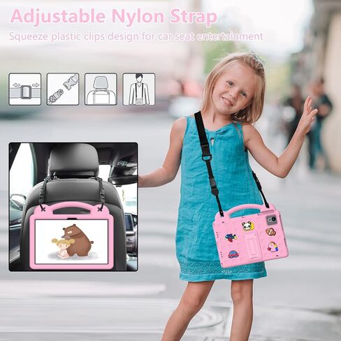 for Revvl Tab 2 Case 10.1 inch 2025, Kids EVA Tablet Cover with Strap Stand Handle, for Tmobile Revvl Tab 2 5G Case, Pink in Saudi Arabia
